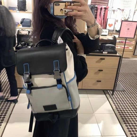 Coach Track Backpack In Colorblock - Picture 4 of 4